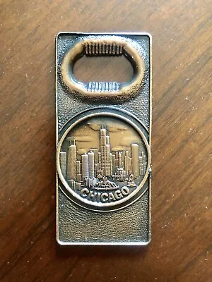 Chicago Illinois USA City Skyline With Bottle Opener Metal American Souvenir • $5.02