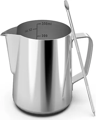 IAHAUCH Espresso Milk Frothing Pitcher12 Oz 350 Ml Stainless Steel Milk Steam... • $12.45