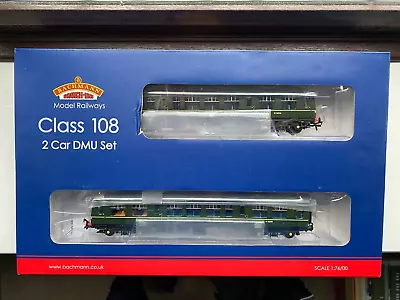 Oo Bachmann 32-900C Class 108 Two Car DMU BR Green With Speed Whiskers! • £11.50
