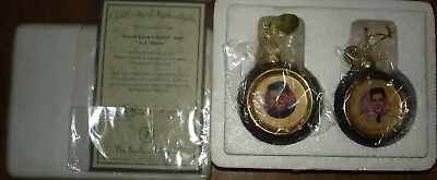 Bradford Elvis Gold Heirloom Ornaments - Good Luck Charm & GI Blues W/Box COA • $29.99