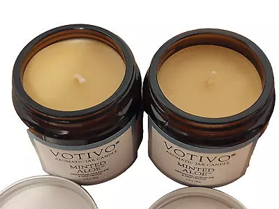 Votivo Aromatic Candle X 2 -Minted Aloe - 2.8 Oz Each New Jars • $18.90