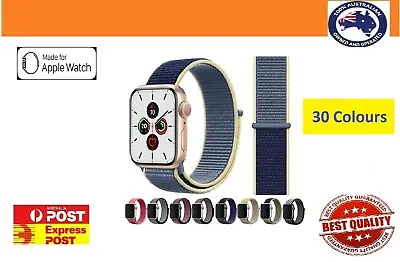 $6.99 • Buy Sport Nylon Woven Loop Strap IWatch Band For Apple Watch Series 5 4 3 21 40 44mm