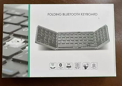 Foldable Silver Bluetooth Keyboard Touchpad Compatible W/ All Devices • $15