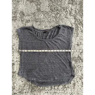 I Love H81 Womens Crop Top Gray Heathered Sleeveless Scoop Neck T-shirt S • $9.74