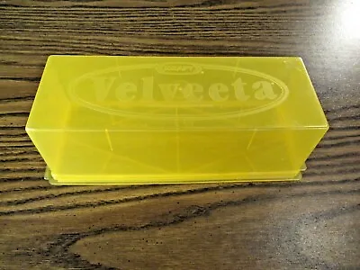 Vintage Kraft Velveeta Clear Yellow Plastic Storage Container Snap Lid • $22