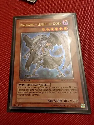 Yugioh Blackwing - Elphin The Raven (RGBT-EN013) 1st Ed. Ultimate Rare • £15