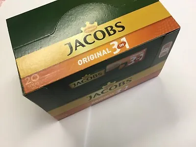 JACOBS Original 3in1 Instant Coffee Sticks Box  20 X 15.2g • £6.87