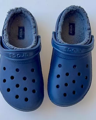 Crocs Unisex-Adult Classic Lined Clog Color: Navy/Charcoal 8 Women/6 Men • $24.99