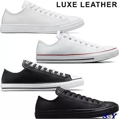 CONVERSE Men's Chuck Taylor All Star LUXE LEATHER Low Rubber Outsole Flexible • $109.99