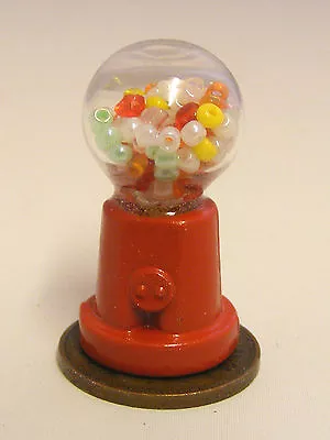 Counter Metal & Glass Gumball Machine Tumdee 1:12 Scale Dolls House Miniature • $2.51