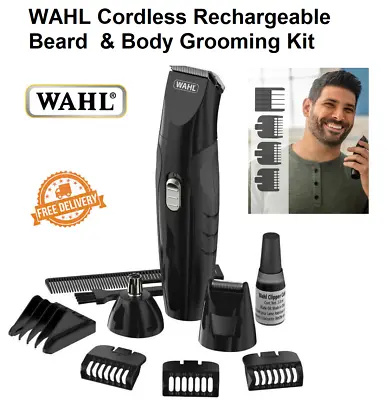 WAHL Mens Beard Shaver Hair Trimmer Clipper Nose Ear Body Cordless Electric NEW • $69