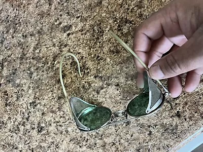 Vintage Willson Safety Glasses Steampunk With Side Shields Metal Frames • $75
