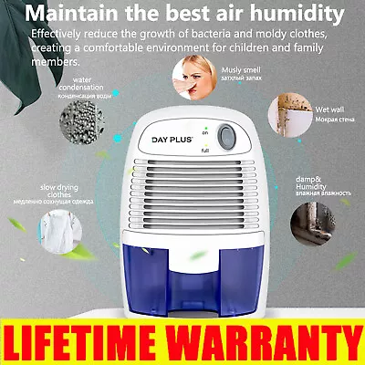 Ultra-quiet Dehumidifier Mini Dehumidifiers Electric Portable For 2200 Cubic FT • $35.63