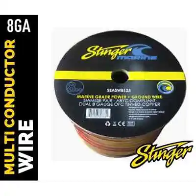 AAMP Stinger SEASW8125 8GA MARINE-GRADE AMPLIFIER WIRE SPOOLS 125FT • $219.99