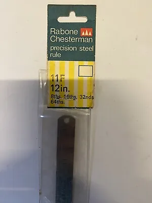 Rabone Chesterman 11F Precision Steel Rule 12 Inch Made In England • £12.95