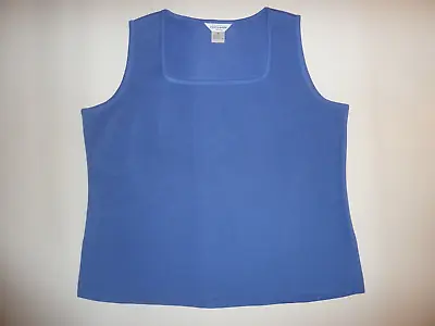 Exclusively Misook Beautiful Blue Acrylic Blouse Shirt Top Shell Tank 2X • $49.99