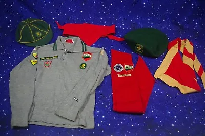 Vintage 60's Wolf Cubs Boy Scouts Canada Uniform Cap Beret Sash Scarf Badges Lot • $18.90