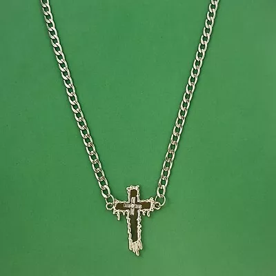 Titanium Steel Link Chain Cross Necklace For Men WomenUnisex Hip Hop Necklace • $13.99