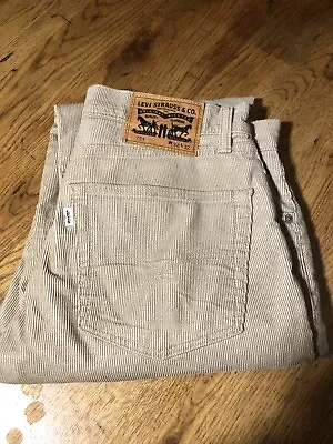 Men’s Levi Cord Jeans 751 Straight Beige 32 W 27 L Read Description • £19.99