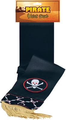 £10.99 • Buy Adult Unisex Fancy Dress Party Accessory Deluxe Pirate Skull Print Waist Sash UK