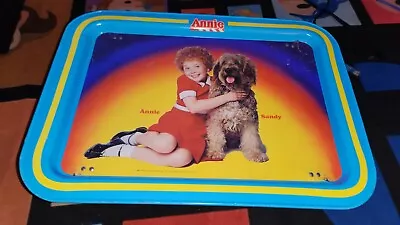 Vintage Little Orphan Annie And Sandy Tin Metal TV Tray Folding Legs • $24.99