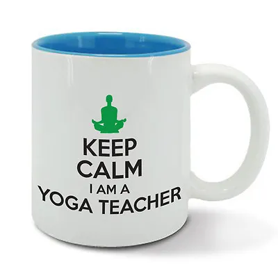 KEEP Calm And Carry On YOGA TEACHER Mental Spiritual Practice Exercise Cup Mug • £12.95