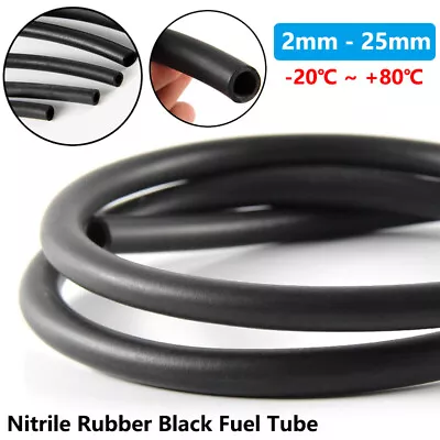 ID 2-25mm Nitrile Rubber Black Fuel Tube Petrol Diesel Oil Line Hose Pipe Tubing • $3.63