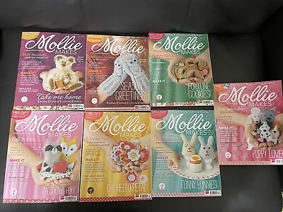 LOT Of 7 Mollie Makes Craft Magazine Without Projects Issue #20-26 • $35