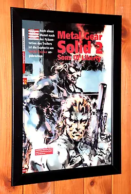 Metal Gear Solid 2 Sons Of Liberty PS2 Xbox Small Vintage Promo Poster Ad Framed • $58.28