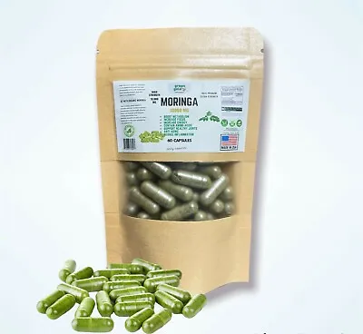 $9.99 • Buy Moringa Capsules Immune Booster, Energy & Metabolism 60 Count 10000MG ORGANIC