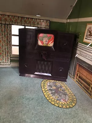 Ideal TELEVISION W/ ROTATING SCREEN Vintage Dollhouse Furniture Plastic • $40