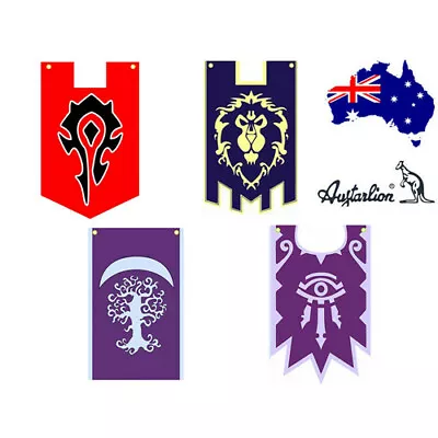 World Of Warcraft WOW Alliance Horde Banner Flag Wall Hanging Flag House Party • $7.49