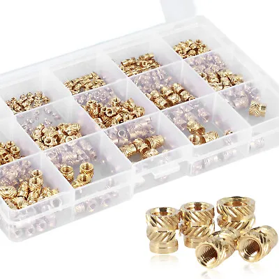 415Pcs M2 M3 M4 M5 M6 Threaded Inserts For Plastic Heat Brass Assortment Kit  US • $27.39