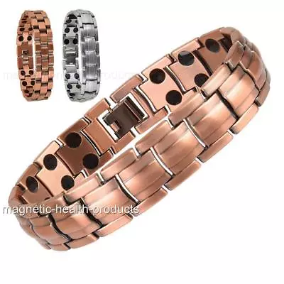 £12.99 • Buy Mens Double Magnetic Healing Bracelet Big Sizes Bangle Arthritis Pain Relief 