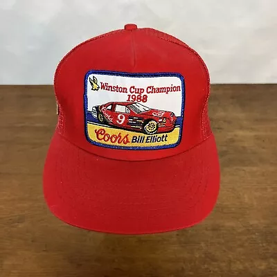 Vintage NASCAR 1988 Winston Cup Champion Bill Elliot Snapback Trucker Cap Hat • $28.95