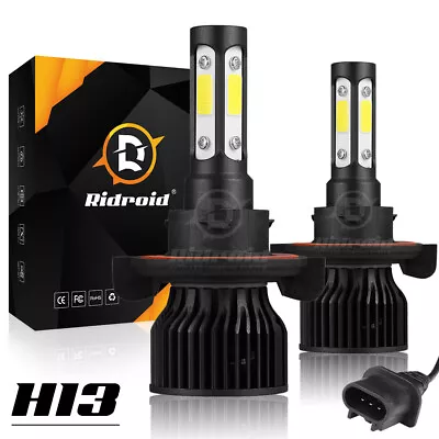 9008 H13 LED Headlight 4SIDE HI-Lo Beam Halogen HID Conversion Kit 6000K White • $17.99