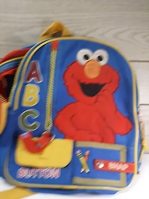 Elmo Kids Toddler Learning 12” X 10” Mini Backpack Sesame Street 2009 • $9.96