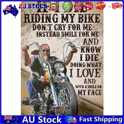 AU Riding Motorcycle Plate Vintage Metal Tin Sign Plaque For Bar Pub Club Garage • $8.41