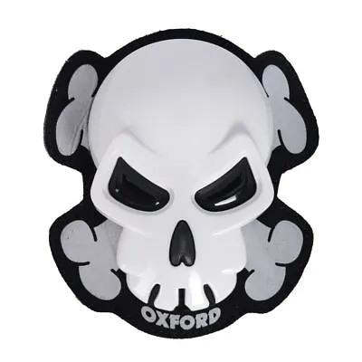 Oxford Skull Motorcycle Knee Sliders Motorbike Knee Protectors White Universal • $29.44