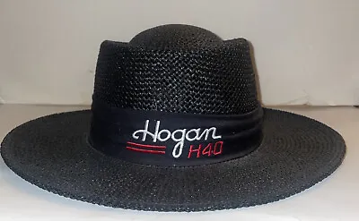 Vintage Hogan H40 Golf Straw Western Hat Hogan Ribbon Made In USA • $35