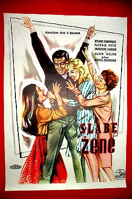Three Murderesses 1959 Alain Delon Mylene Demongeot P. Petit Exyu Movie Poster • $169.99