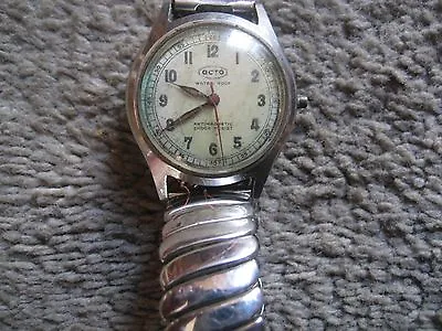 Vintage Octo Swiss Made Waterproof Watch WWII  Reserved   Steel  W/ Azium Band • $149.99