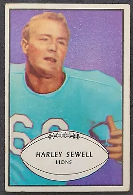 1953 Bowman Football #58 Harley Sewell (Lions) - VG-EX (4) Condition • $17