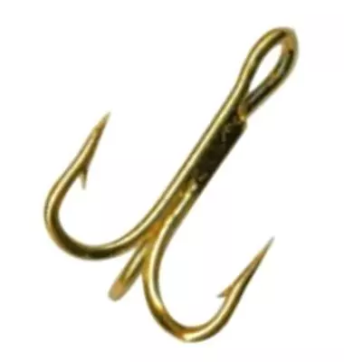 Package Of 5 Mustad Gold Treble Fishing Bait Hooks NEW Choice Of Size • $7.50