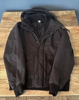 H&M Brown Hooded Bomber Jacket • $15