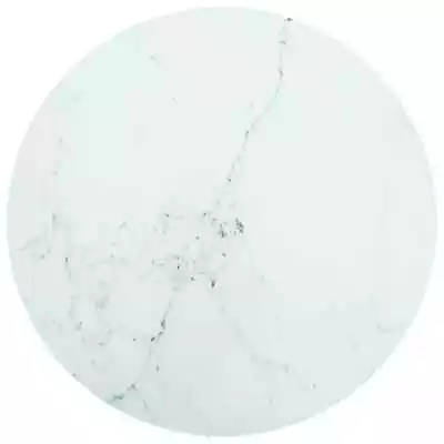 £42.10 • Buy VidaXL Table Top White Ø50x0.8 Cm Tempered Glass With Marble Design NDE