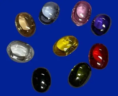 Set Naga Eye Gem 9 Colors Gemstone 8 X 10 Mm. Jewelry Lucky Charm Thai Amulet • $39