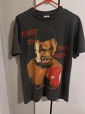 Vintage 80s Mike Tyson 2 Sided Ready To Rage Again Boxing Tee Size L • $350