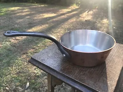 Made In France 6.5   Splayed Copper Saute Pan With Nickel Lining 2.2mm • $159.99