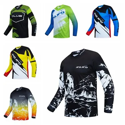 Men Mountain Bike Jersey Long Sleeve MTB Off-Road Cycling Downhill T-Shirt Tops • $19.88